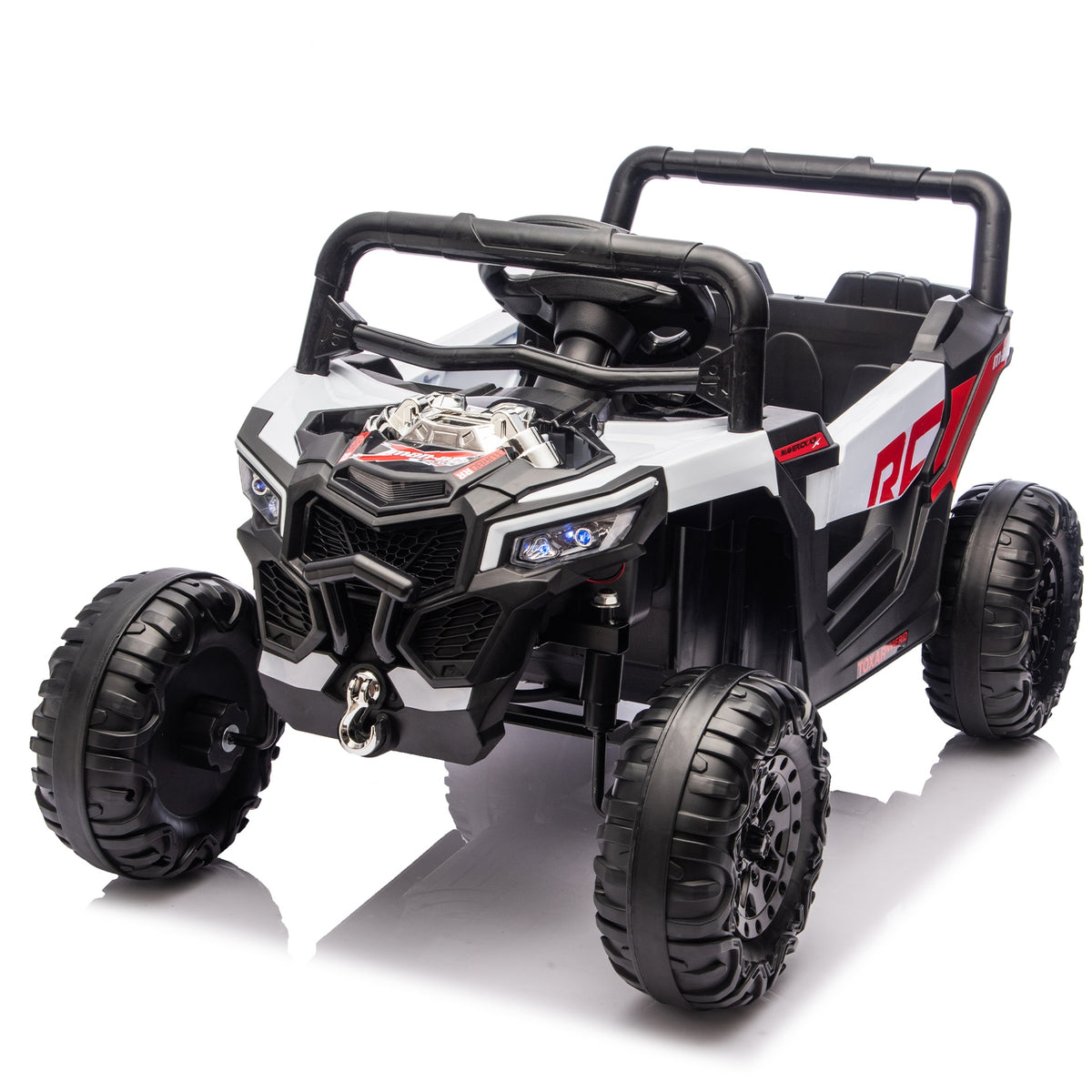 12V Kids Ride On Electric UTV W/2.4G Parents Control,Slow Start&Swing Function,Anti-Slip Wheels with Front Shock Absorbers,LED Lights,Built-in music player,Long-Lasting Battery,for Kids Aged 3-5