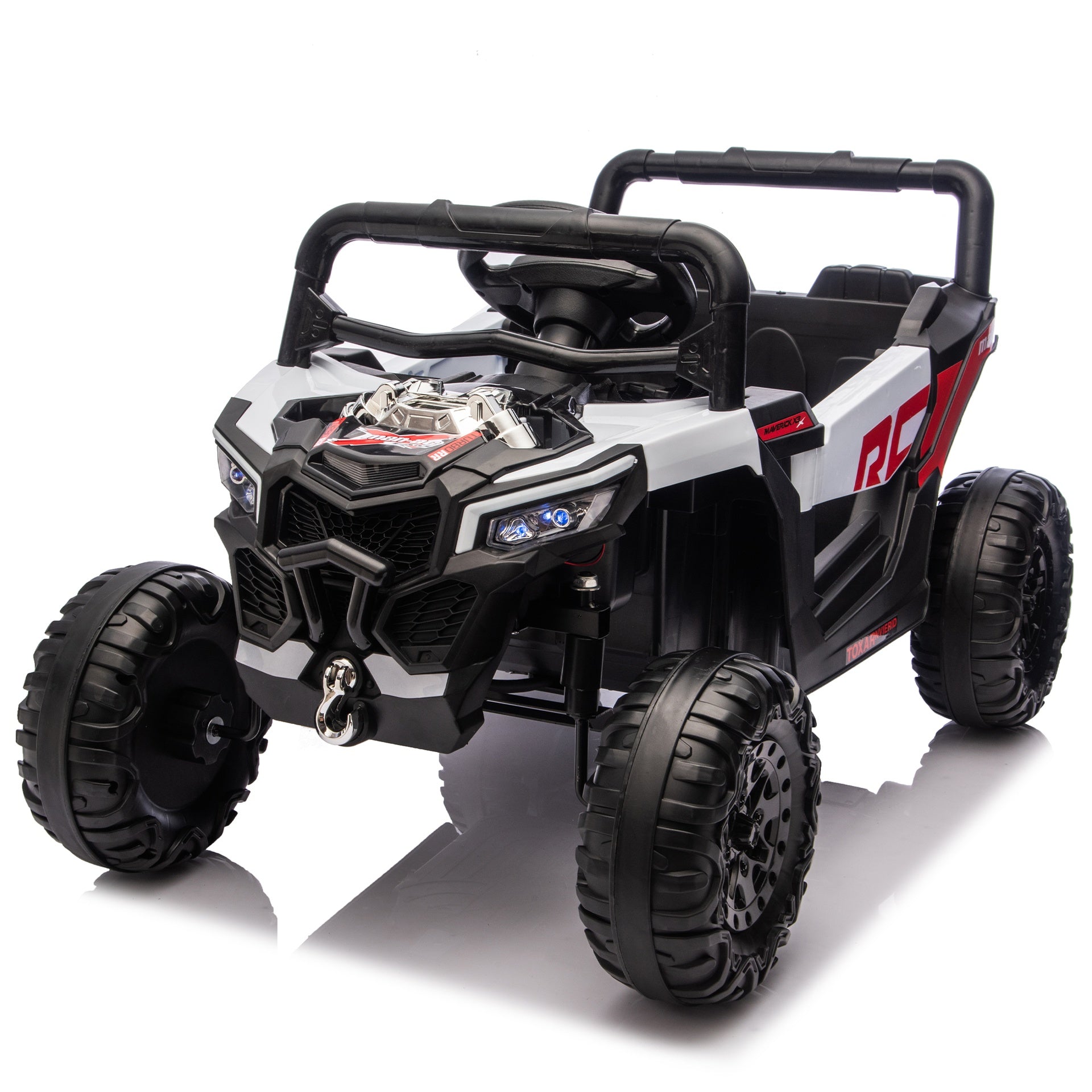 12V Kids Ride On Electric UTV W/2.4G Parents Control,Slow Start&Swing Function,Anti-Slip Wheels with Front Shock Absorbers,LED Lights,Built-in music player,Long-Lasting Battery,for Kids Aged 3-5