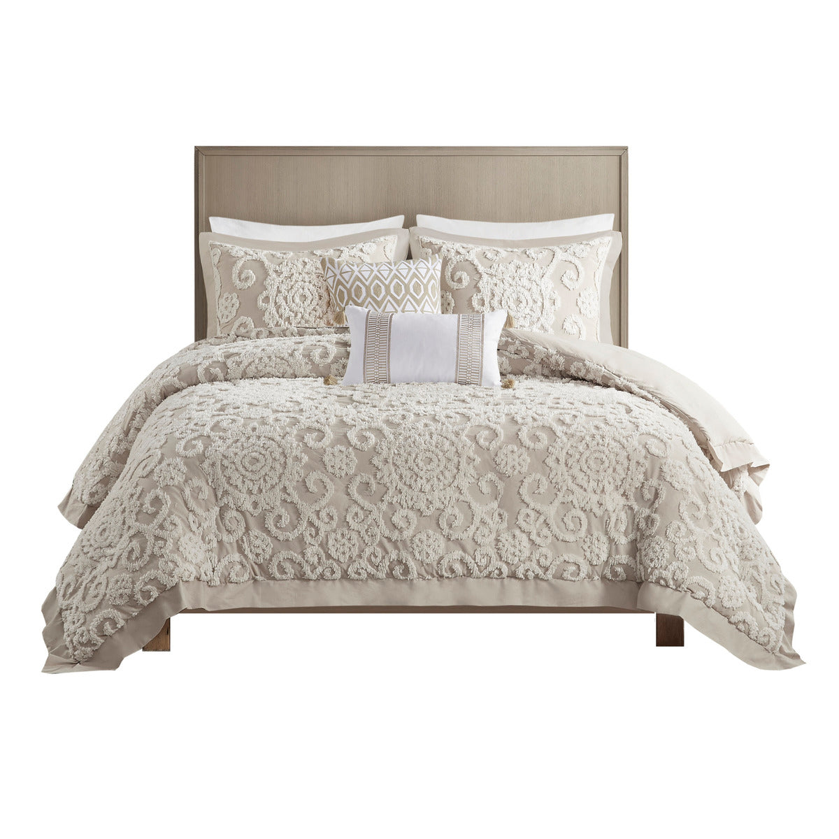Cotton Duvet Mini Set Taupe Full/Queen