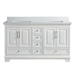 Fully Assembled 60'' Freestanding Double Bathroom Vanity with Artificial Stone