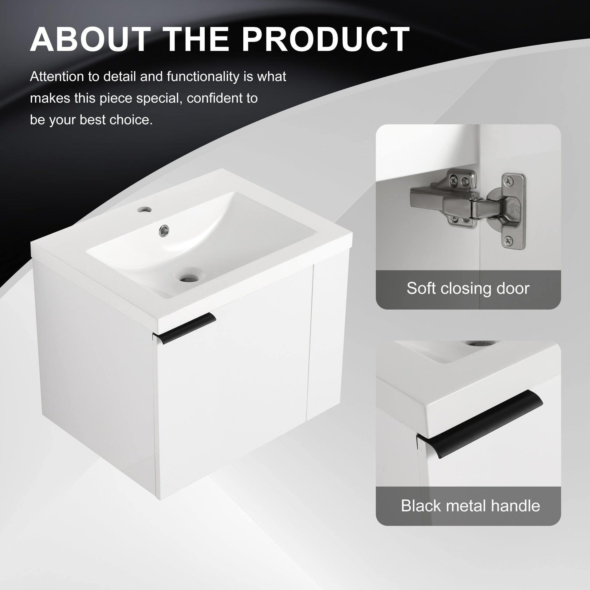 24 "Bathroom Vanity Sink Combo for big Space,Modern Bathroom Cabinet Cabinet combination, Bathroom Sink Cabinet Set, white(composable)