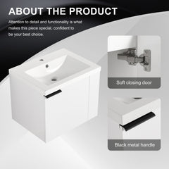 24 "Bathroom Vanity Sink Combo for big Space,Modern Bathroom Cabinet Cabinet combination, Bathroom Sink Cabinet Set, white(composable)