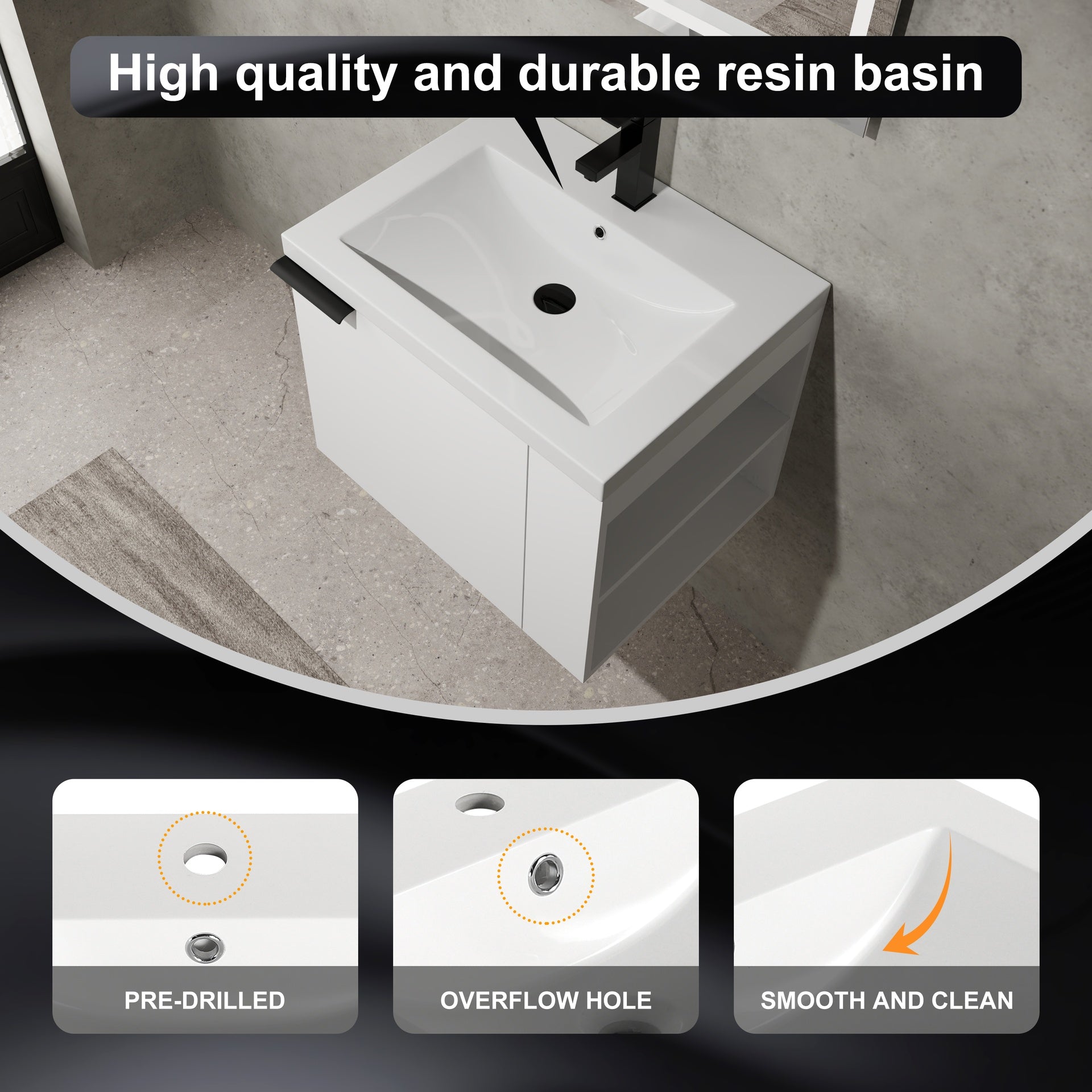 24 "Bathroom Vanity Sink Combo for big Space,Modern Bathroom Cabinet Cabinet combination, Bathroom Sink Cabinet Set, white(composable)