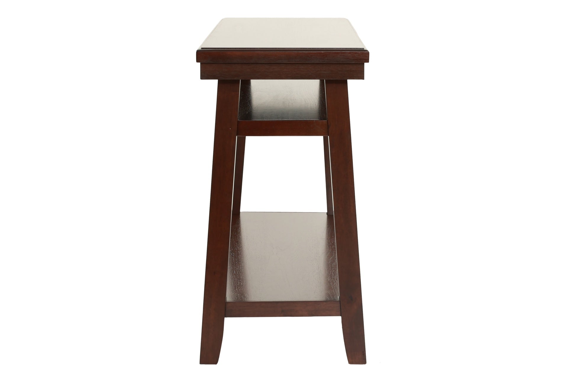 Bold Simple Walnut Finish 1pc Console Table Under-Table Shelf Storage Living Room Sofa Table Rubberwood Veneer