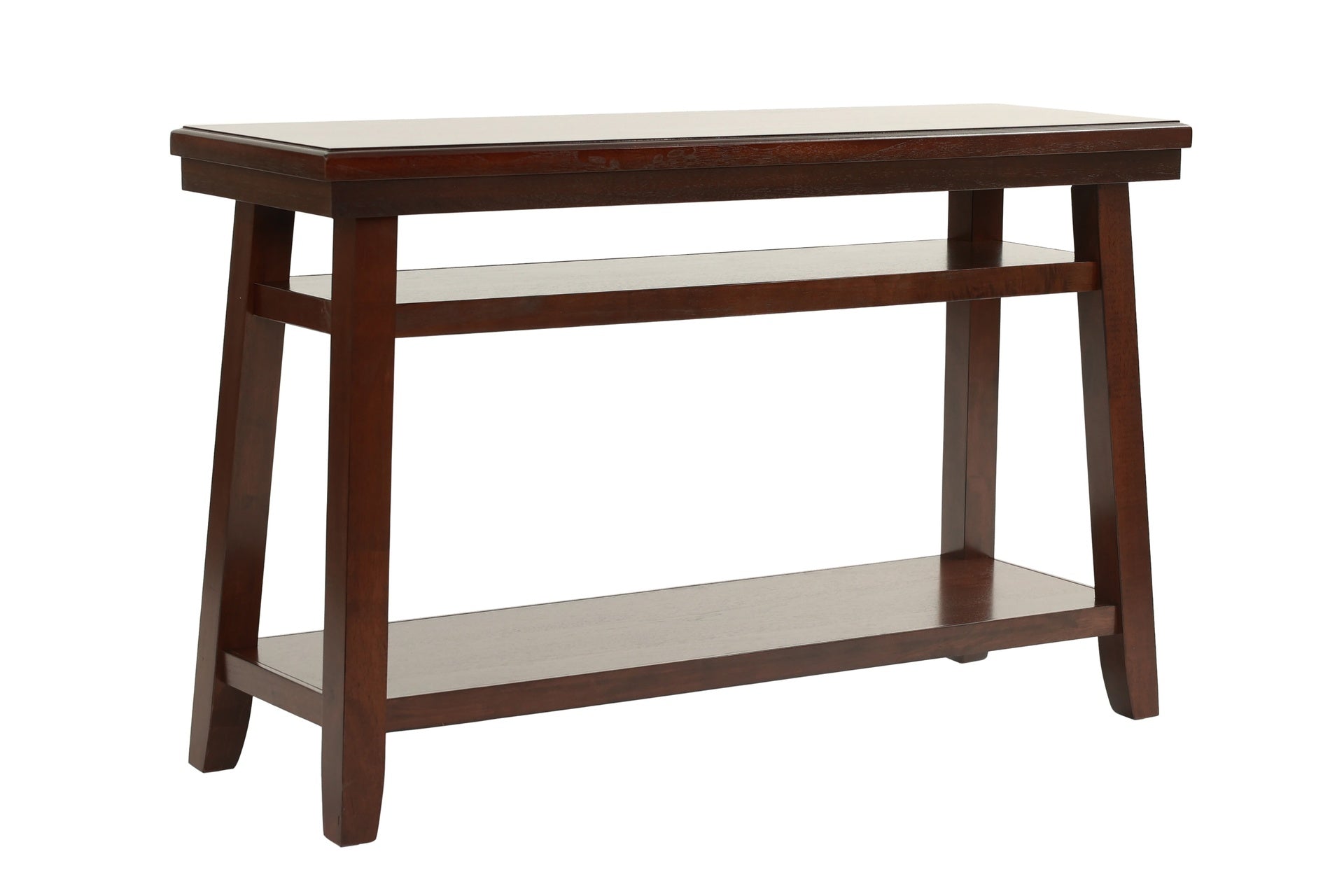 Bold Simple Walnut Finish 1pc Console Table Under-Table Shelf Storage Living Room Sofa Table Rubberwood Veneer