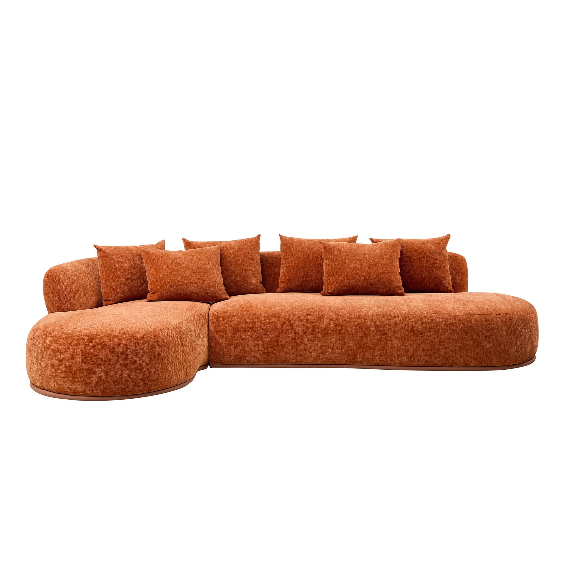 134.63'' Oversized L-Shape Sectional Sofa Couch with Facing Chaise Left  Sofa with Deep Seat for Living Room ORANAGE
