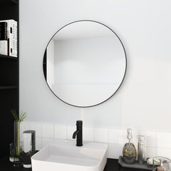 24"  Large Round Black Circular Mirror