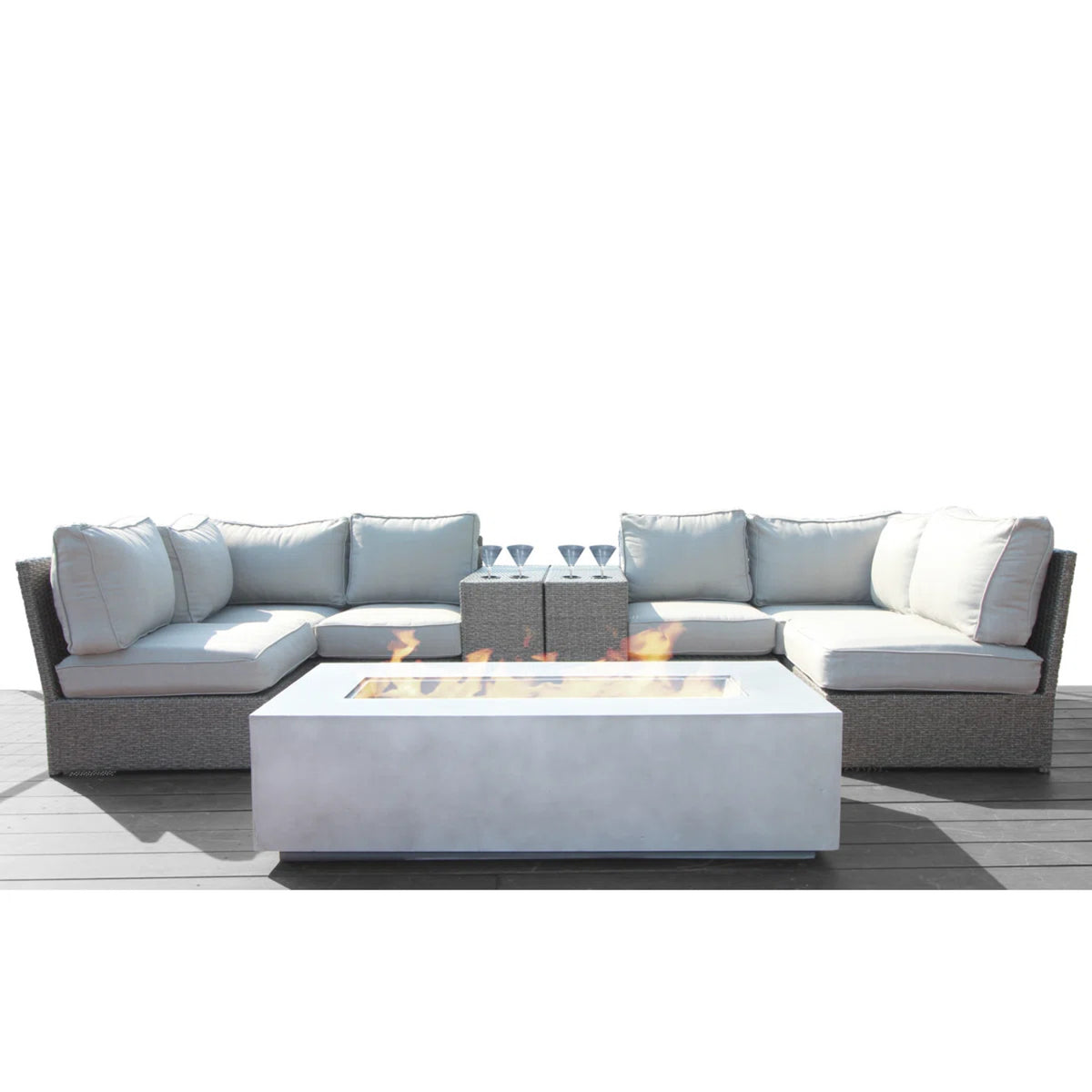 Fully Assembled 4-Piece Patio Seating Group with Cushions