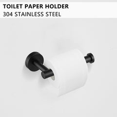 8-Pieces Black Bathroom Accessories Set, Stainless Steel Bathroom Hardware Set, Bath Towel Bar Set, Towel Racks for Bathroom Wall Mounted.