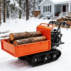 660 lb. Loading Capacity Track Barrow, Convertible Sides, Gas Powered, Briggs & Stratton CR950, 208cc 6.5HP, 3F+1R