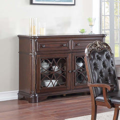 Traditional Style Dark Oak 1pc Server Drawers Storage Cabinet Wooden Furniture Dining Room Furniture