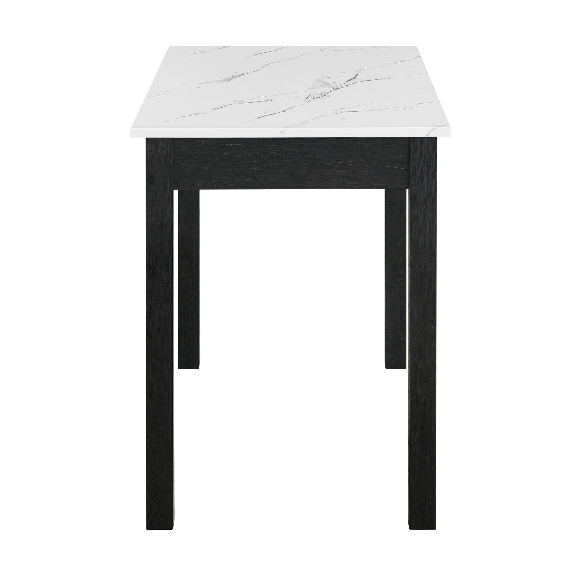 1pc Modern White Faux Marble Desk Elegance Black Base Stunning Storage Drawer Wooden Home Office Furniture White Black