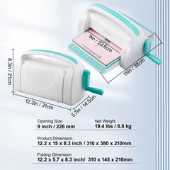 Manual Die Cutting Embossing Machine 9" Opening For Art Craft Scrapbooking