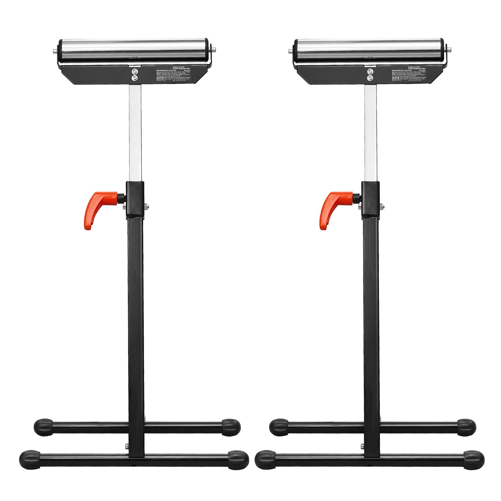2 PCs Folding Woodworking Roller Stands Max Load 135 lb Adjustable 26.8-42.5 in