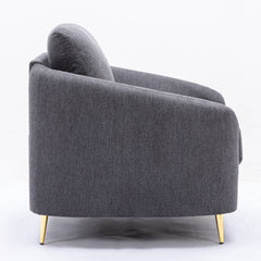 Grey Loose Back Accent Chair