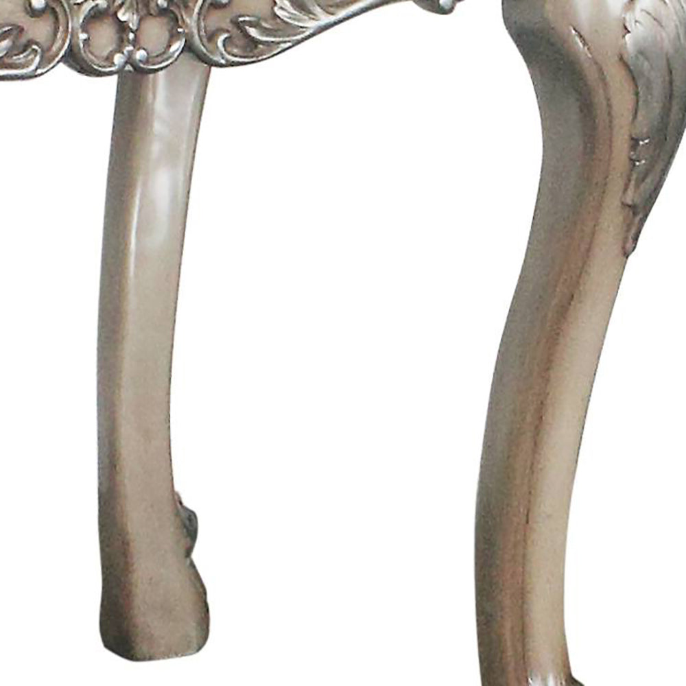 Vintage Bone White Square End Table