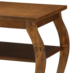 Walnut 2-shelf End Table