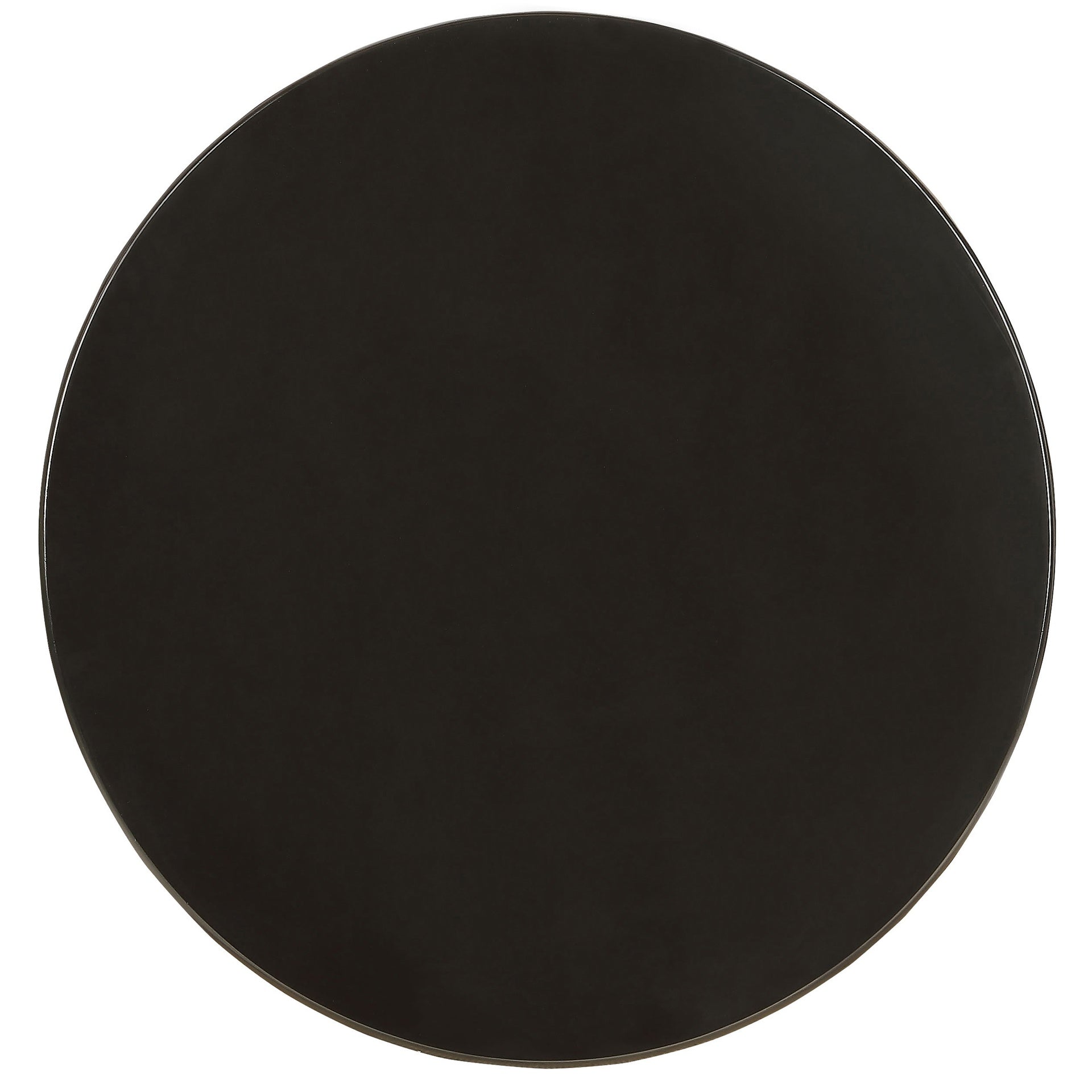 Black Round Wooden Side Table