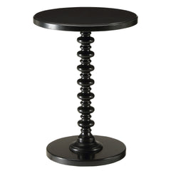 Black Round Wooden Side Table