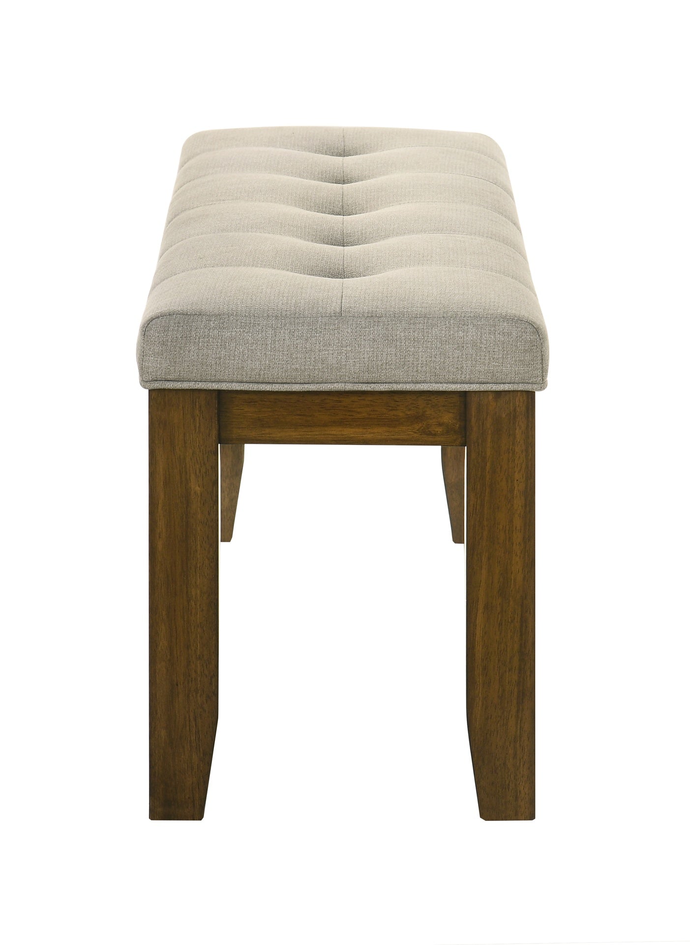 1pc Tailored Bench Tufted Upholstered Soft Neutral Fabric Luxurious Comfort Modern Wooden Dining Room Furniture