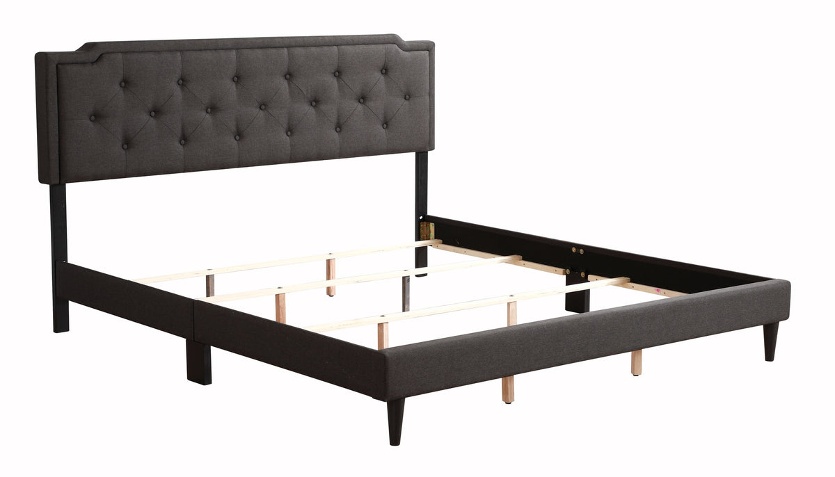 Sleek Black Casual Queen Bed For Modern Living