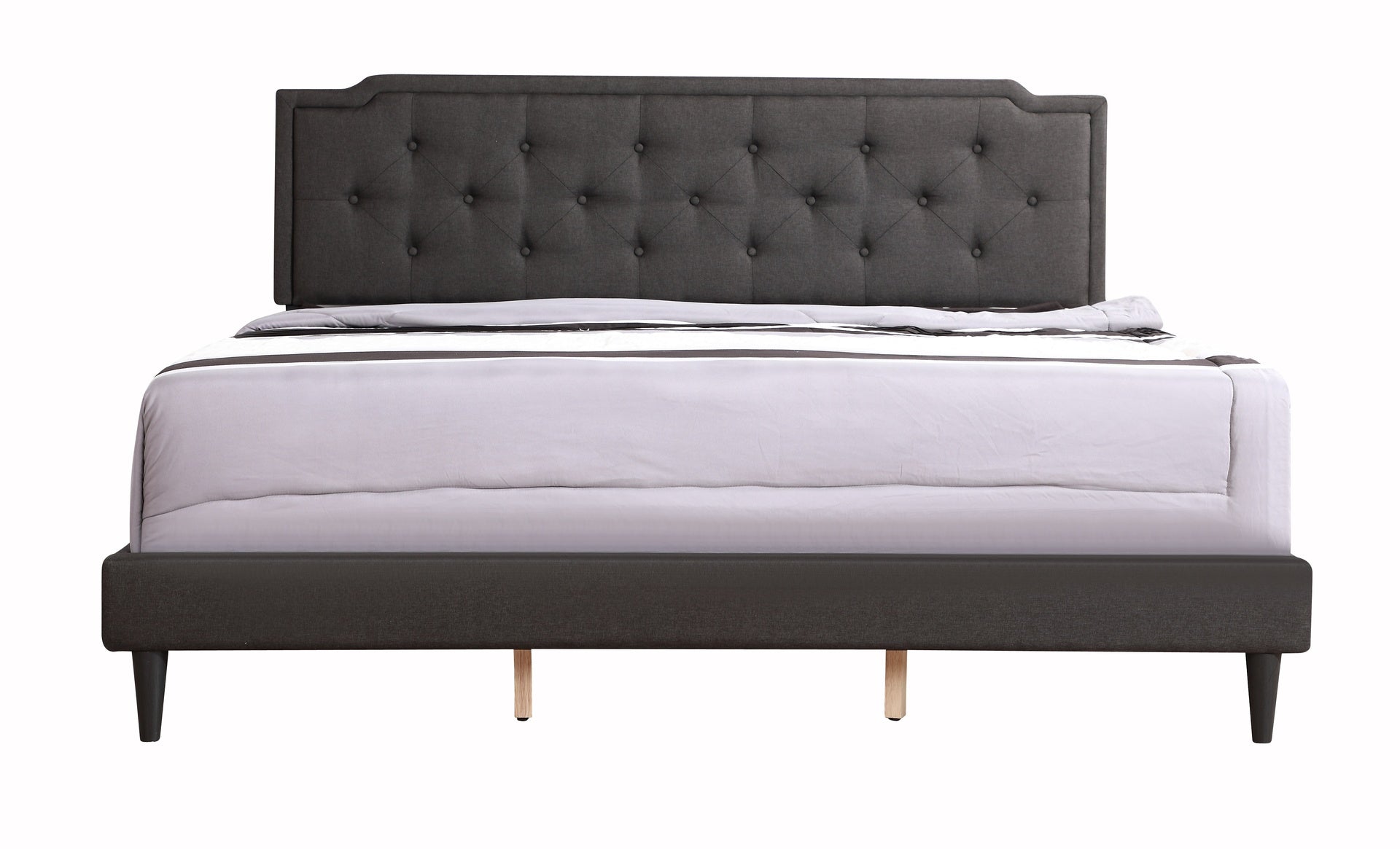 Sleek Black Casual Queen Bed For Modern Living