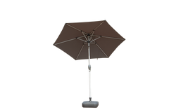 7.5FT Patio Umbrella, Outdoor Table Umbrella with Push Button Tilt and Crank, UV Protection Waterproof Market Sun Umbrella with 6 Sturdy Ribs for Garden, Deck, Backyard, Pool (Gray)