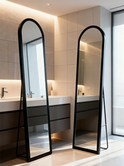 Full Length Mirror 63"x 20" Floor Mirror, Free Standing Full Body Mirror, Wall Mounted Hanging or Leaning Mirror with Stand for Bedroom, Living Room, Cloakroom