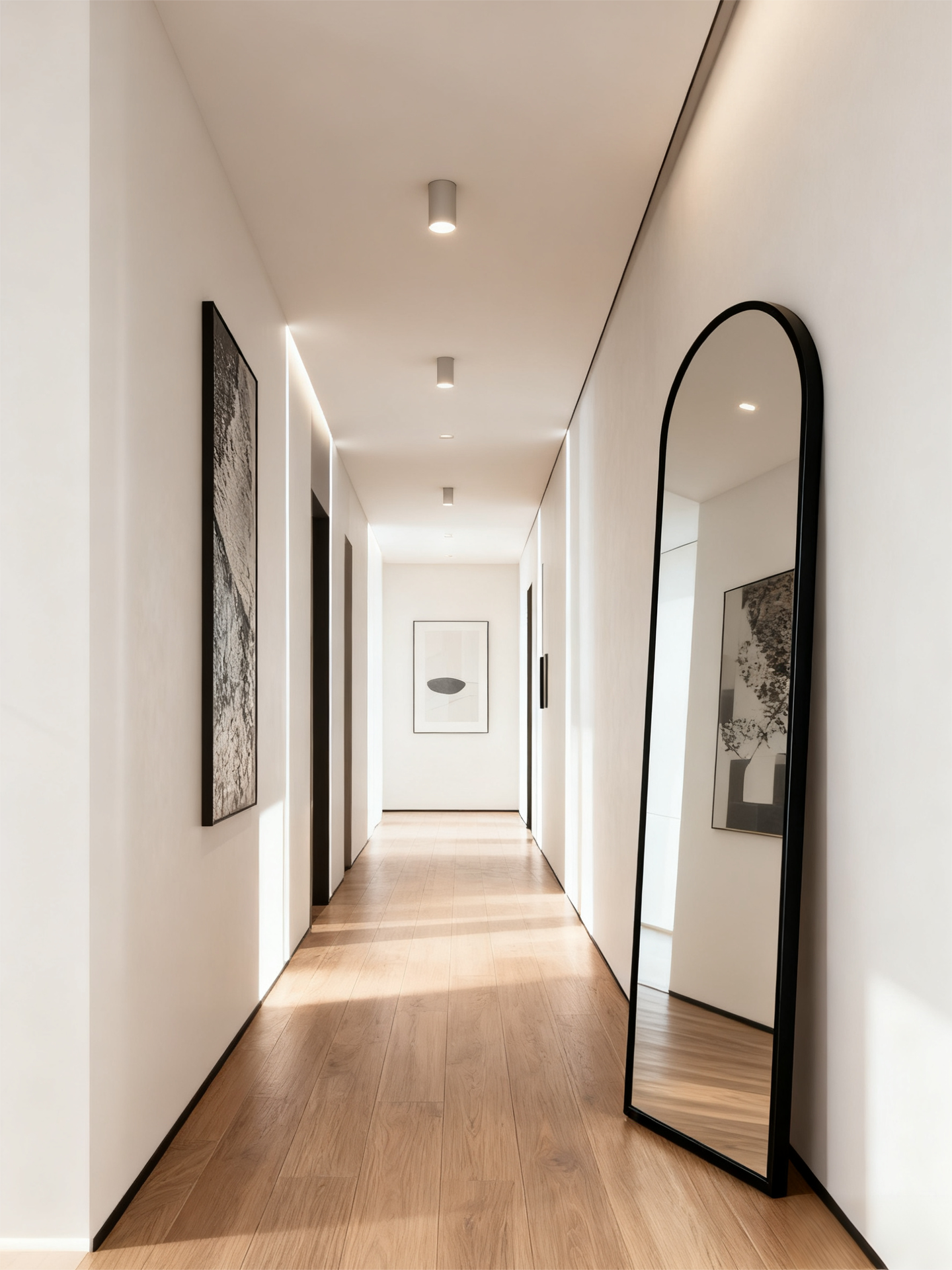 Full Length Mirror 63"x 20" Floor Mirror, Free Standing Full Body Mirror, Wall Mounted Hanging or Leaning Mirror with Stand for Bedroom, Living Room, Cloakroom