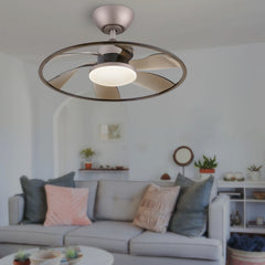 Light Pro 22 in. LED Indoor Coffee Smart Ceiling Fan with Remote Control