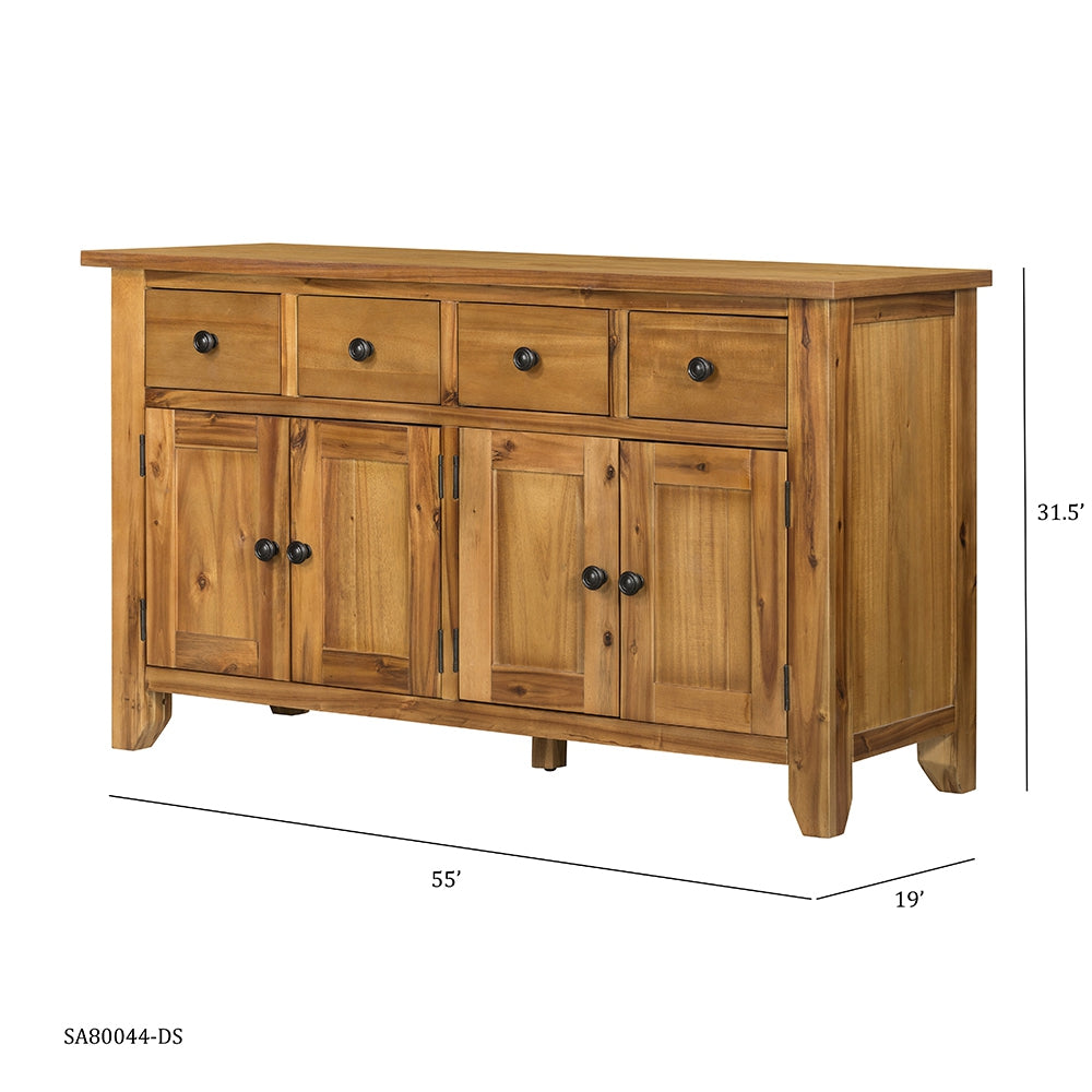 55x19x31.5" Brown Cabinet