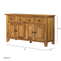 55x19x31.5" Brown Cabinet