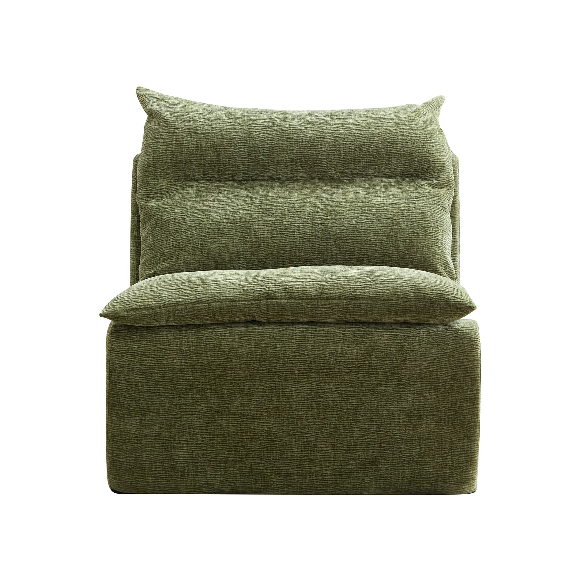 3 Seat Chair Sofa Lounge Chair With Backrest Fully Compressed Sofa Suitable For Living Room, Bedroom, Polyester,GREEN