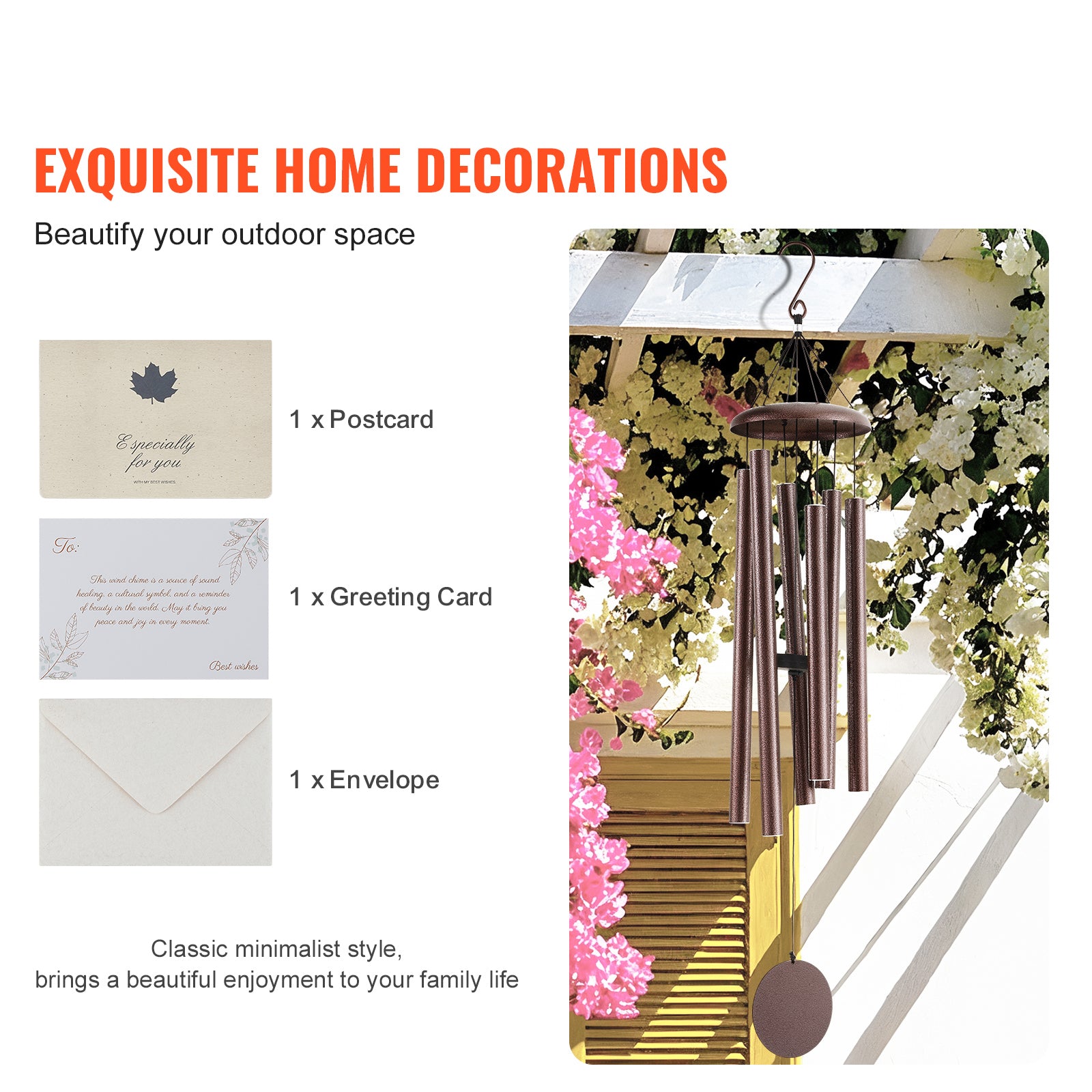 Wind Chimes for Outside 45-Inch Aluminum Memorial Deep Tone Wind Chimes