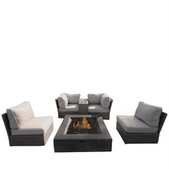 Fully Assembled Wicker Patio Conversation Set with Cushions, Seats 4
