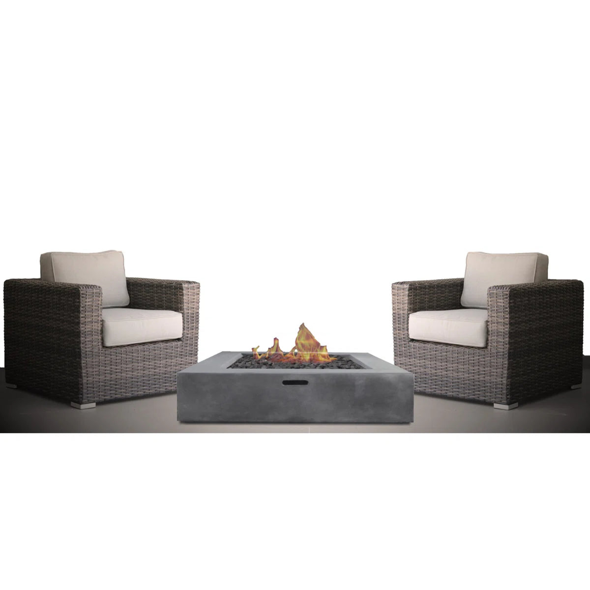 3-Piece Patio Rattan Furniture Set with Cushions – Fully Assembled