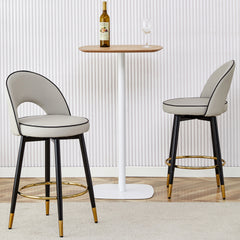 360 ° rotatable bar chair.Modern PU comfortable upholstered bar chair with smooth and beautiful black metal legs for dining room, kitchen, terrace and guest office chair.Set Of
2.W1151P153940