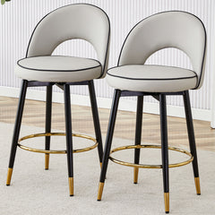 360 ° rotatable bar chair.Modern PU comfortable upholstered bar chair with smooth and beautiful black metal legs for dining room, kitchen, terrace and guest office chair.Set Of
2.W1151P153940