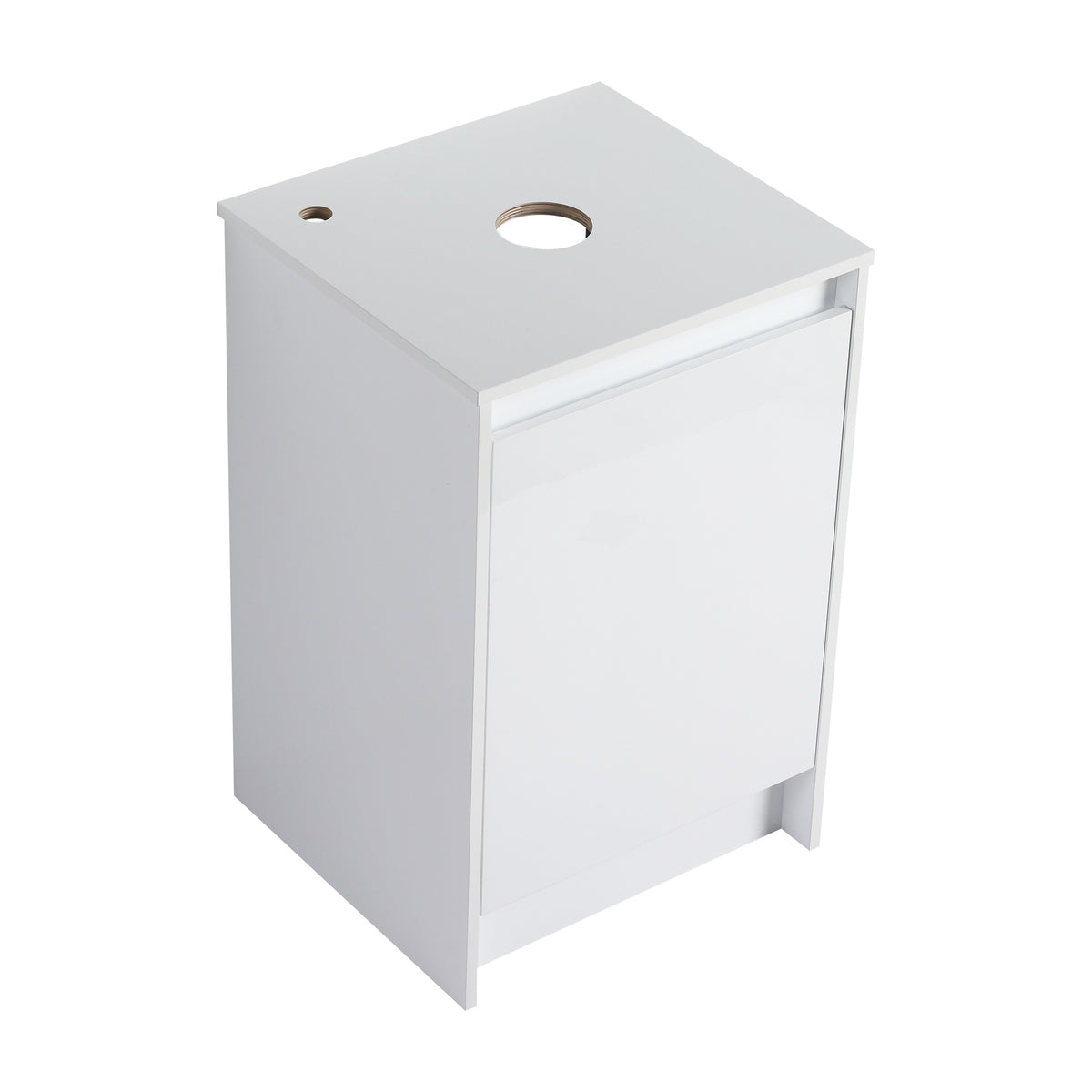 20" Freestanding Bathroom Cabinet, Soft Close Doors, Glossy White,(KD-Packing) (Only Vanity)