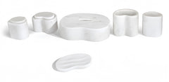 White natural marble bathroom accessories set, natural stone, genuine marble, real marble