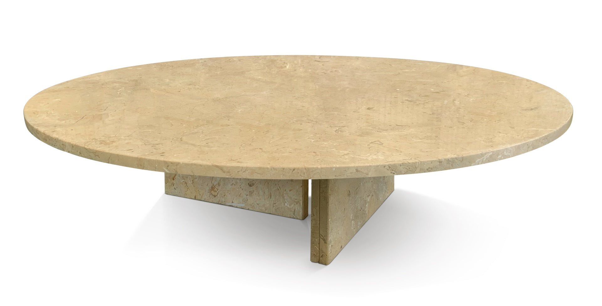 Gold Yellow Beige natural marble coffee table, living room table,natural stone, Ø35.4 h9.8 Inch/Ø90 h25 cm, genuine marble, real marble