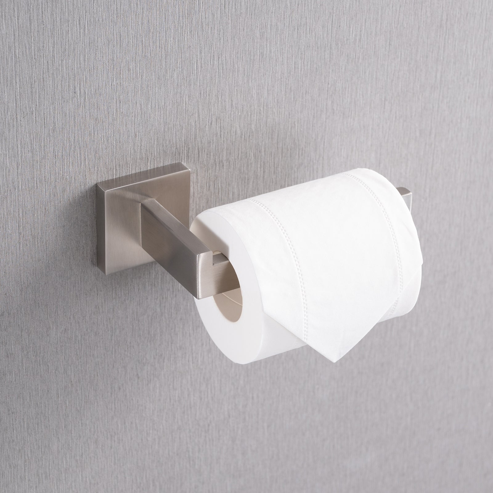 5-Piece SUS304 Bathroom Set: Towel Bar + Ring + Hooks + TP Holder, Brushed Finish