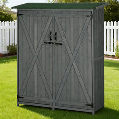 Wooden Garden Storage Garden Shed Utility Tool Organizer with Waterproof Asphalt Rood