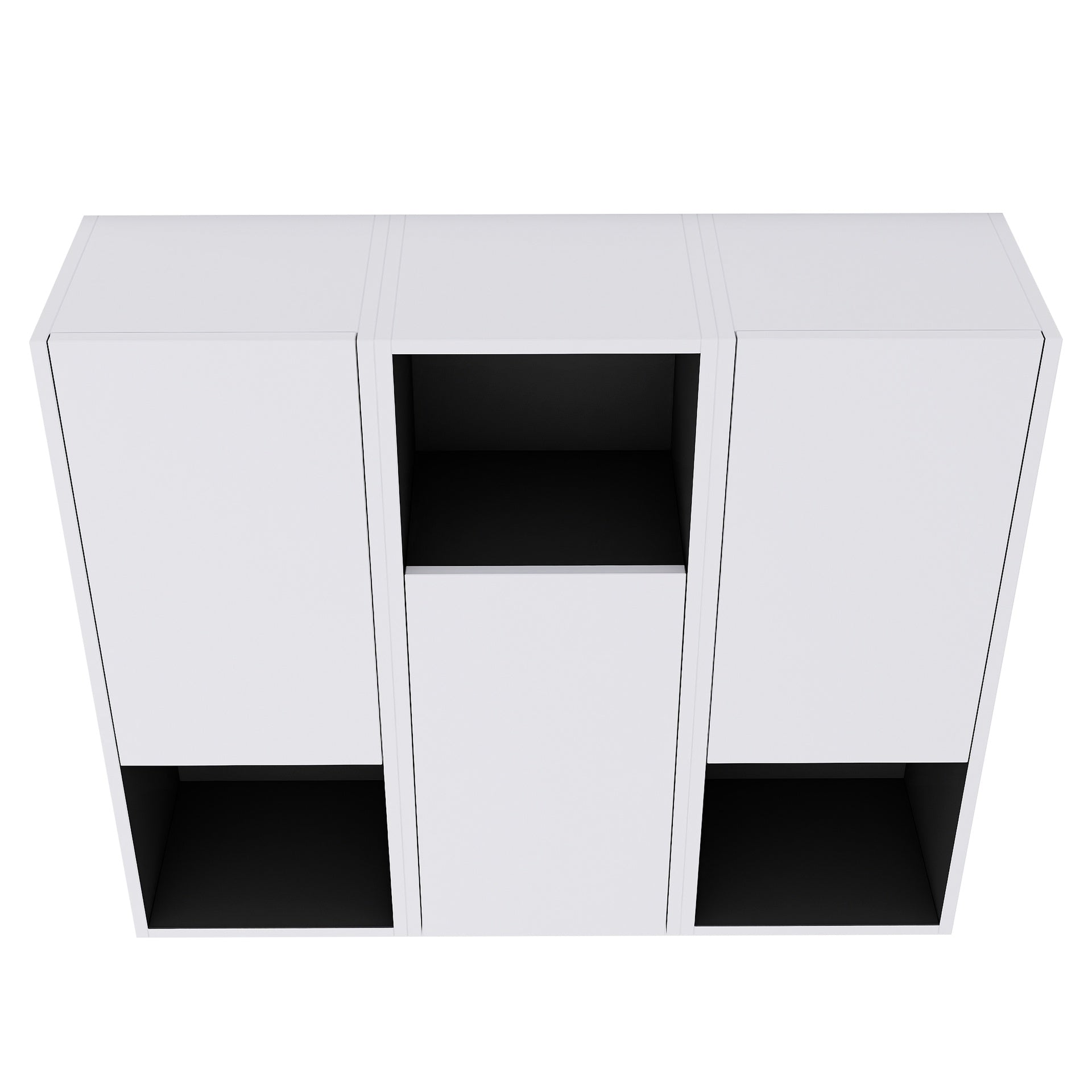 12" Bathroom Side Cabinet,3-Soft Close Doors,Float Mounting Design,12*3(KD-Packing)