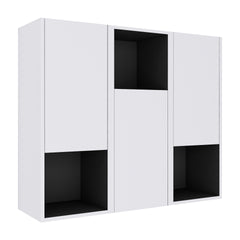 12" Bathroom Side Cabinet,3-Soft Close Doors,Float Mounting Design,12*3(KD-Packing)