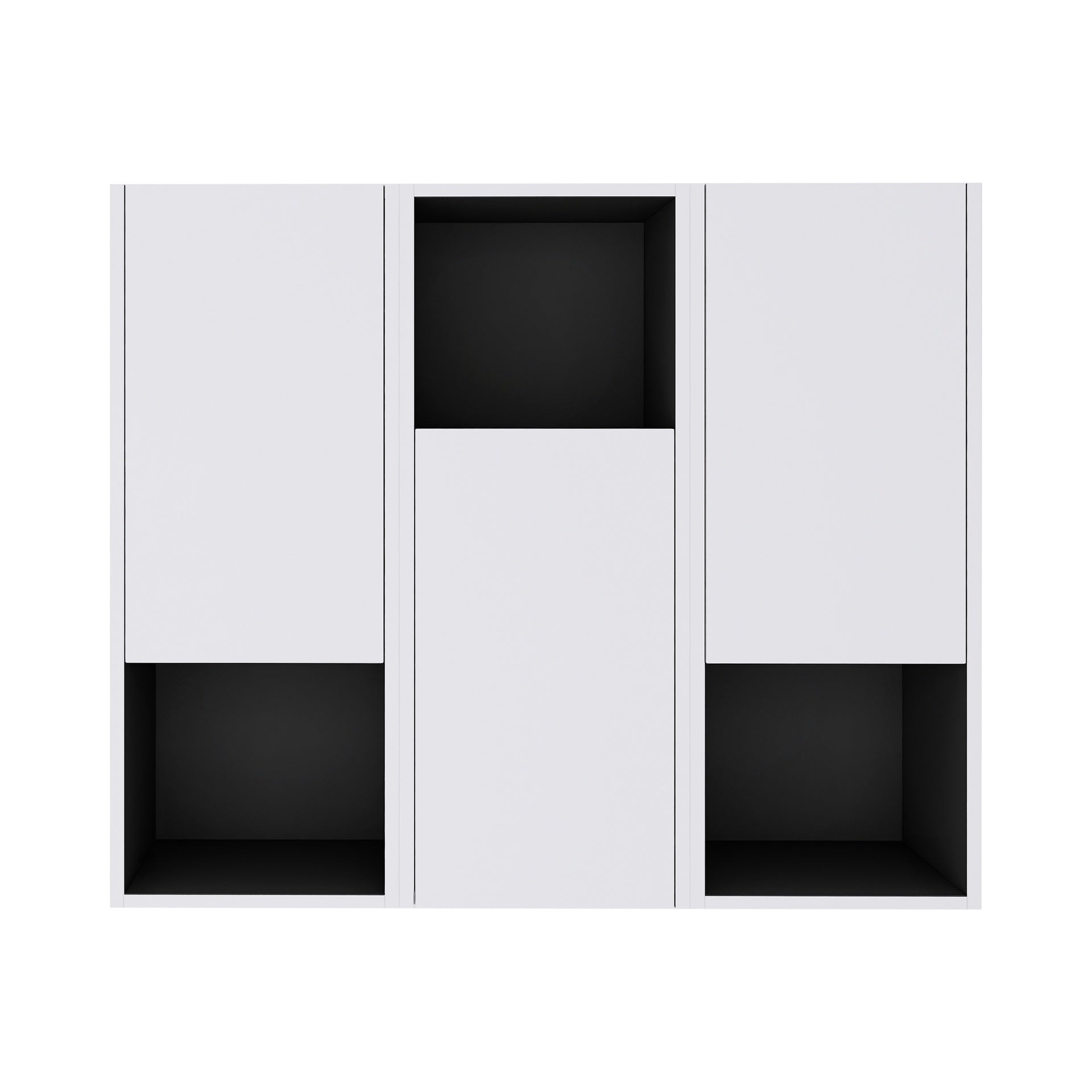 12" Bathroom Side Cabinet,3-Soft Close Doors,Float Mounting Design,12*3(KD-Packing)
