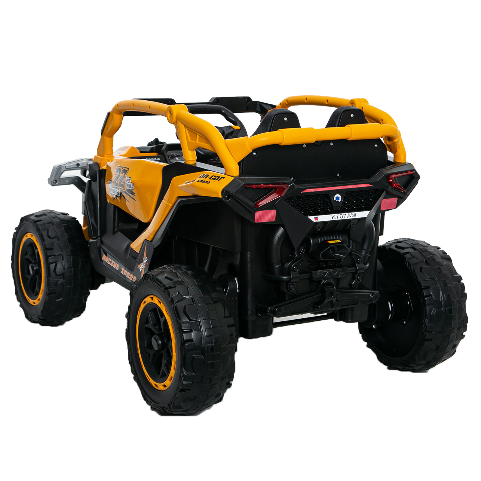 Ride on Models Truck Car 12V Kids Electric Vehicles, Remote Control, Front & Rear Shock Suspension, 2 Seater UTV, Flashlights and a built-in music player, For Age 3-6 Years Old (Yellow)