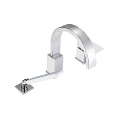 Waterfall Bathtub Faucet with Sprayer, 3-Hole Roman Tub Filler with Hand Shower Deck Mount Waterfall Tub Spout Set