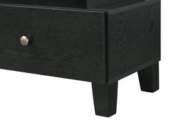 1pc Modern Sleek White Finish Faux Marble Accents Silver-tone Legs TV Stand Console Living Room Furniture
