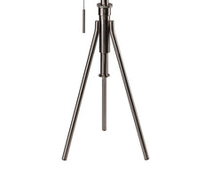 Vintage Look 1pc Floor Lamp Brushed Steel Tripod Legs Unique Lamp Pull Switch 32"H